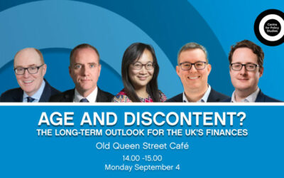 Centre for Policy Studies panel: Age and discontent? The long-term outlook for the UK’s finances